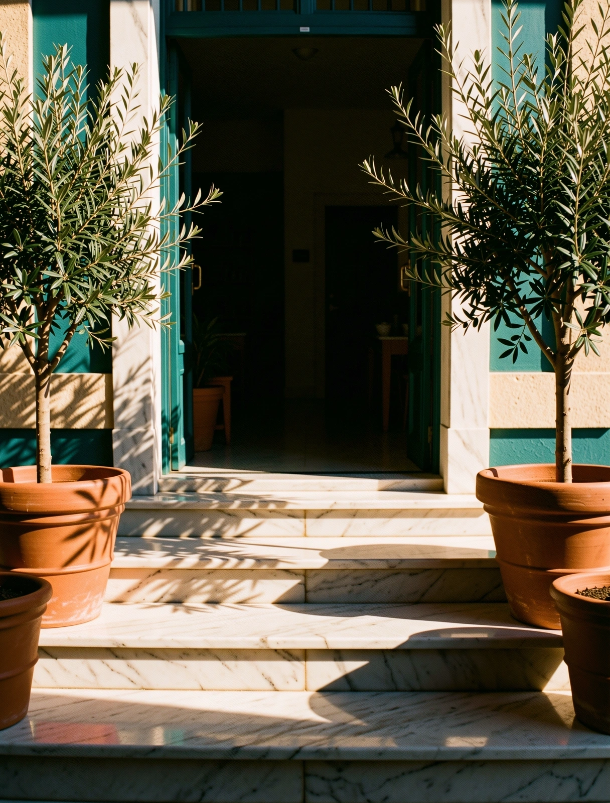 Sunlit Athenian marble textures reflecting daily vitality